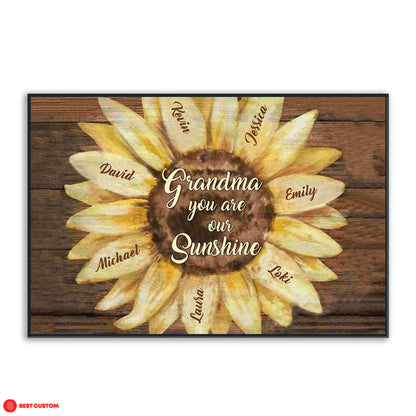 Grandma You Are Our Sunshine, Sunflower - Personalized Canvas - Gift For Grandma banner-poster_8bcf3afd-69c5-423c-9efd-b28ecdce3766.jpg