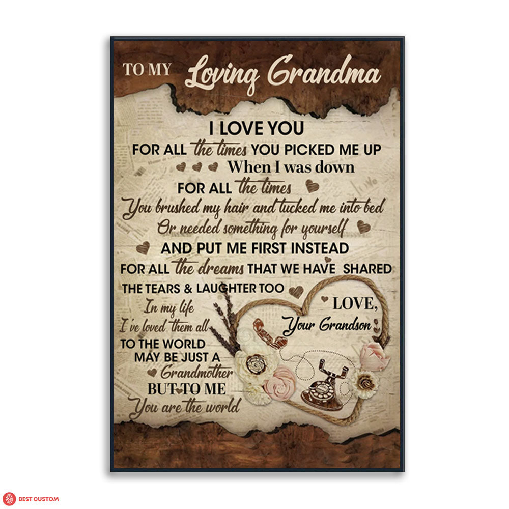 I Love You For All The Times - Personalized Canvas - Gift For Grandma banner-poster_94a7e25d-e3a7-4d84-9d5f-c334d0d110e6.jpg