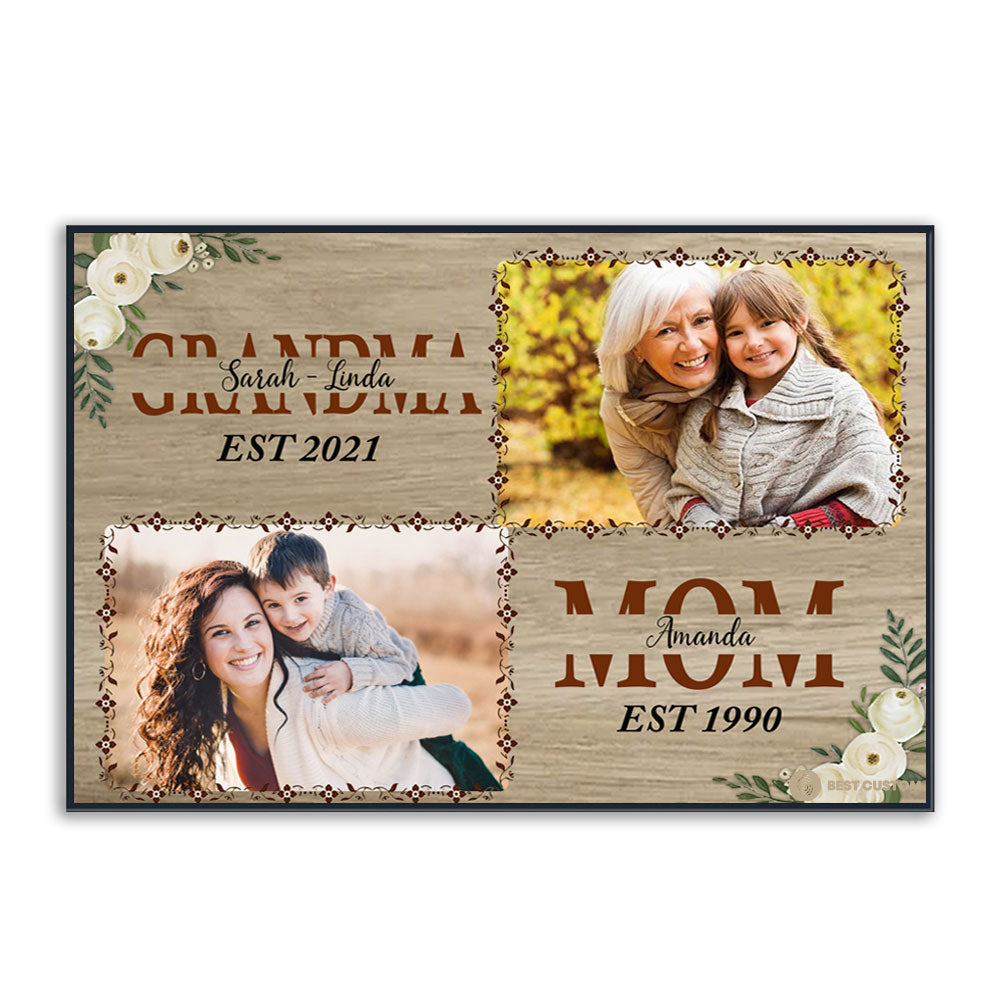 Grandma And Mom - Personalized Photo Canvas - Gift For Grandma banner-poster_a87c08b5-180d-4c08-8d7c-7842a13f3689.jpg