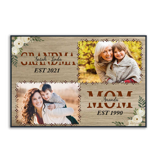Grandma And Mom - Personalized Photo Canvas - Gift For Grandma banner-poster_a87c08b5-180d-4c08-8d7c-7842a13f3689.jpg