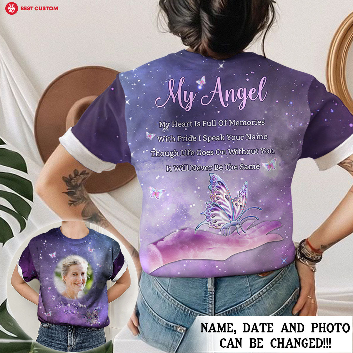 My Heart Is Full Of Memories Personalized 3D All Over Print Shirt Memorial banner-t-shirt2.jpg