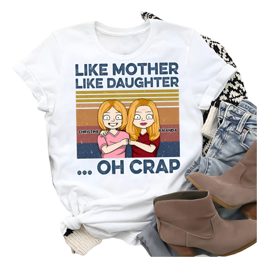 Like Mother Like Daughter Retro Vintage - Personalized Apparel - Gift For Mom banner-tshirt-GG_175b3983-232f-447c-baa8-ed52cc27fddb.jpg