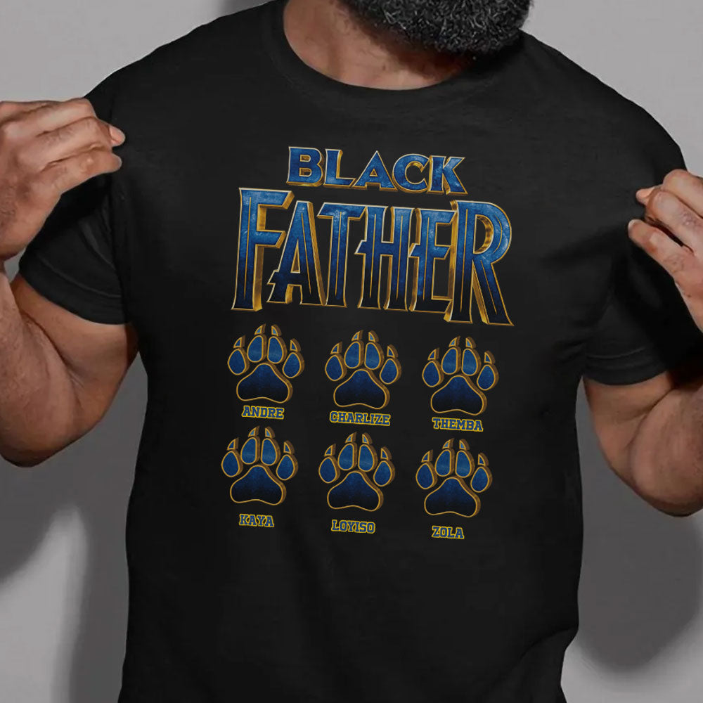 Black Father Panther Personalized Apparel Gift for Father banner-tshirt-father-GG.jpg