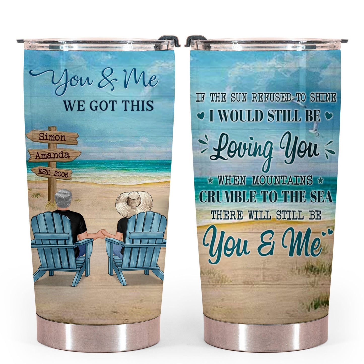 You And Me, We Got It Personalized Tumbler - Gift For Couple banner-tumbler--gg.jpg