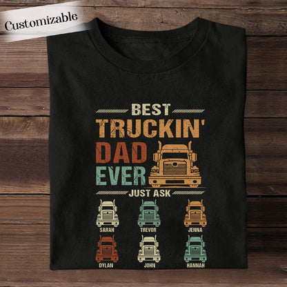 Best Truckin' Dad Ever Just Ask - Personalized Apparel - Gift for Father banner1-min.jpg
