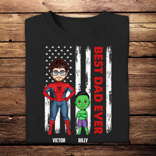 Best Dad Ever Superheroes - Personalized Apparel - Funny, Loving Gift For Dad, Father, Daddy, Father's Day banner1_207777a6-5e88-4ba5-a7de-7410e00454ce.jpg