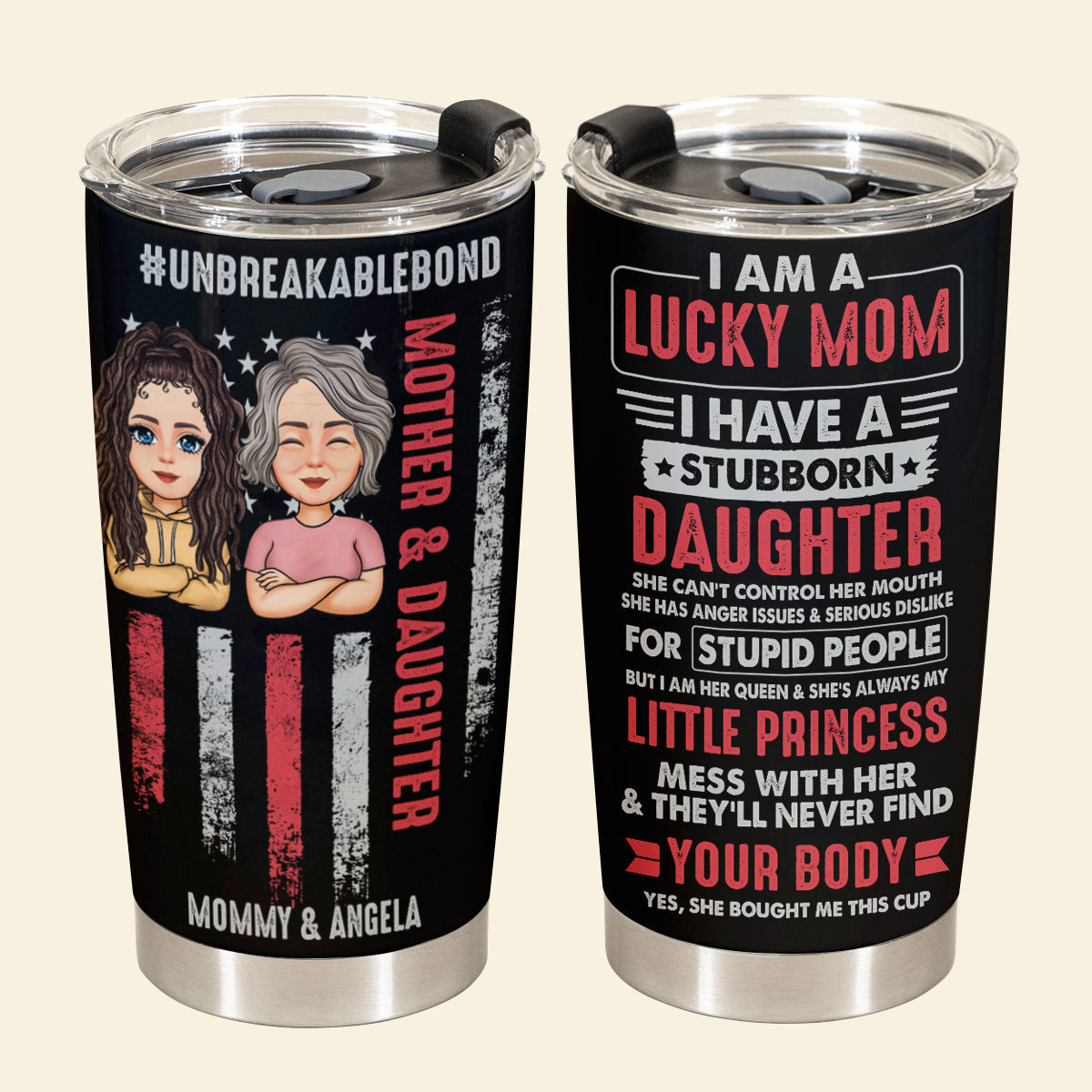 Unbreakablebond A Lucky Mom - Personalized Tumbler - Mother's Day, Loving, Birthday Gift For Mom, Mother, Mama banner1_39d8b5d8-4958-4677-a0da-04d590f3e517.jpg