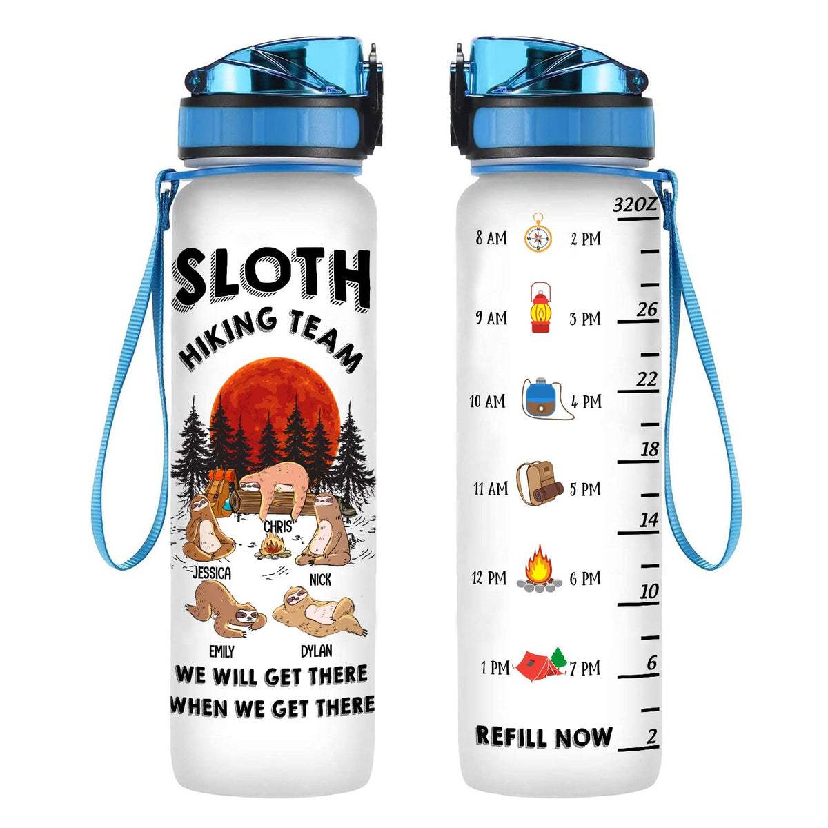 Sloth Hiking Team - Personalized Water Tracker Bottle - Hiking banner1_3b4b6586-9682-4ab5-82db-940b139f6e5a.jpg