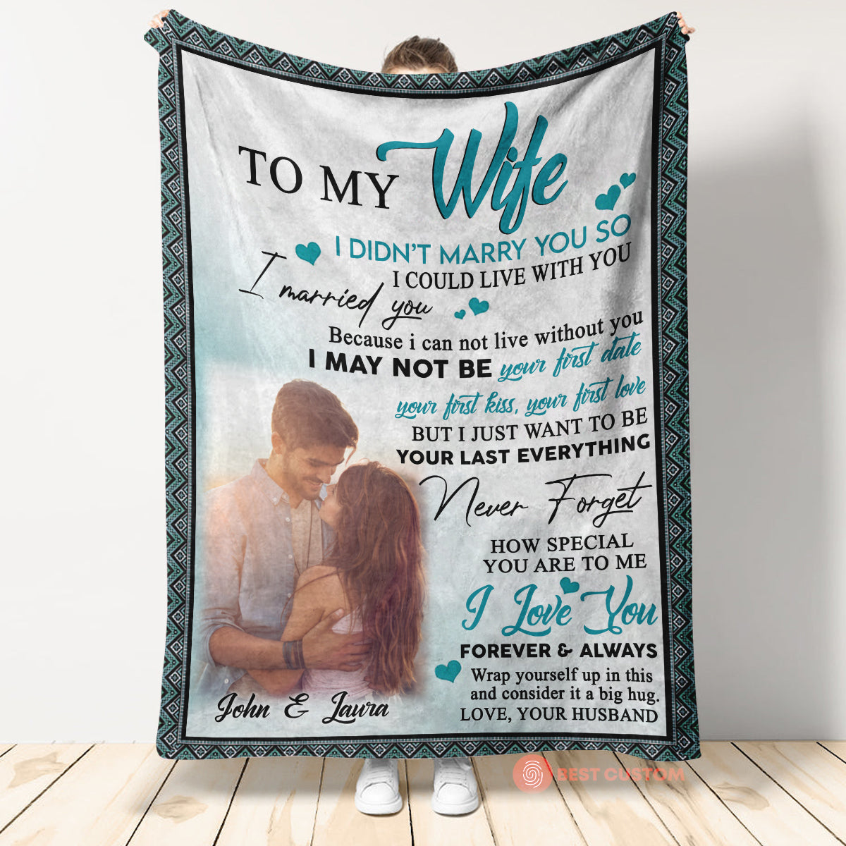 Gift For Wife Blanket, Wolf To My Wife Never Forget How Special You Are To Me Upload Photo banner1_4741e9de-7c4f-4bb8-b0d3-0fe5f175f957.jpg