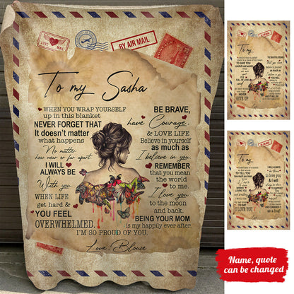 Air Mail I Believe In You - Personalized Blanket - Gift For Daughter banner1_47802851-1138-4fa6-9823-8b8b56ef8aa4.jpg
