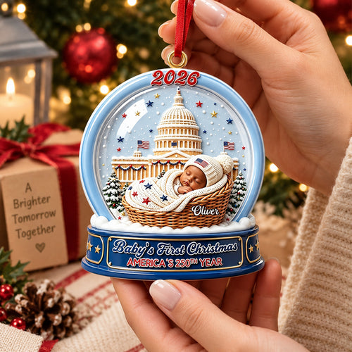 250th Baby Ornament 250th Anniversary - Real 3D Raised Ornament