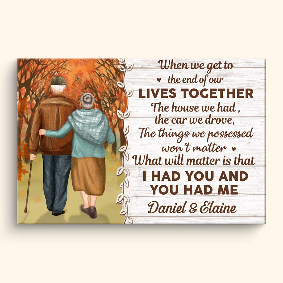 Lives Together, I Had You And You Had Me - Personalized Canvas - Gift For Couple banner1_76e8e44c-e4c7-4296-b2af-f0959368048c.jpg
