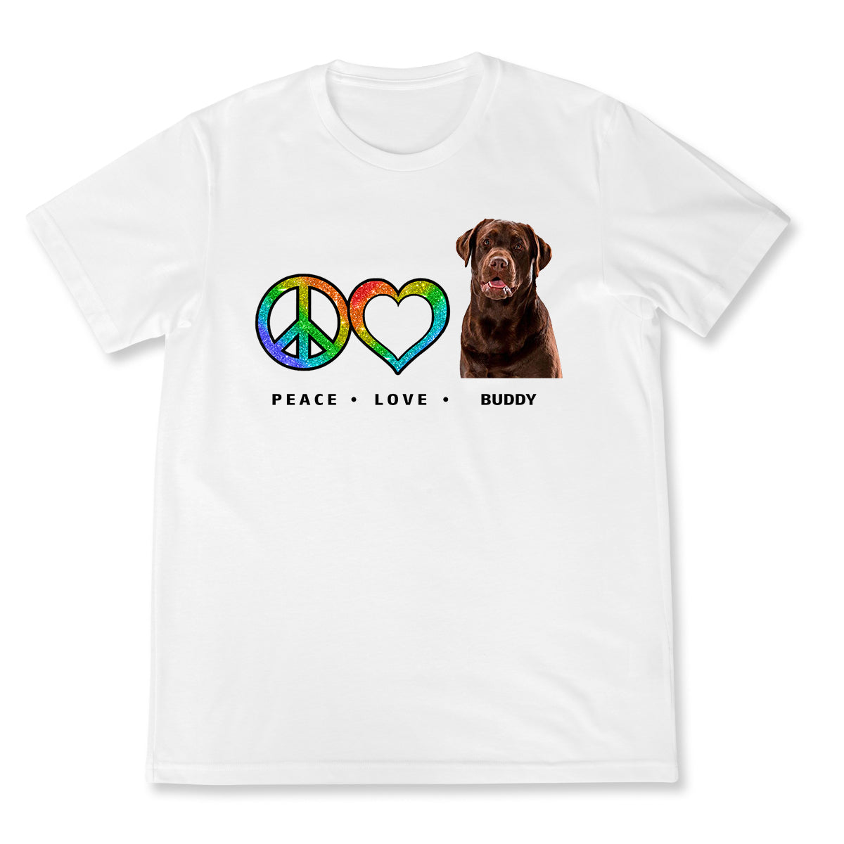Peace Love Pet Funny - Personalized Custom Photo Shirt banner1_7e930576-12e3-4cd7-a487-0377cc42d086.jpg