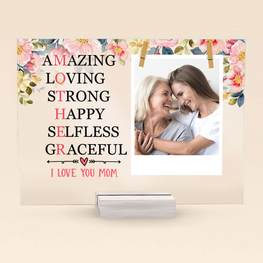 We Love You Mom - Personalized Acrylic Plaque - Loving, Birthday, Mother's Day Gift For Mom, Mother banner1_7edbd1c5-0022-4966-b6fd-57796ffc4791.jpg