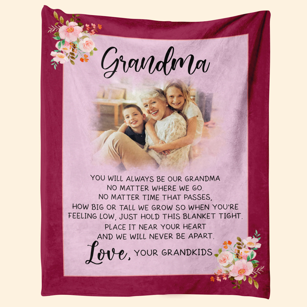 You Will Always Be Our Grandma - Personalized Blanket - Birthday, Mother's Day Gift For Mom, Grandma, Nana, Gigi banner1_8e42a403-f8aa-4b47-bda0-1310312ff2e3.jpg