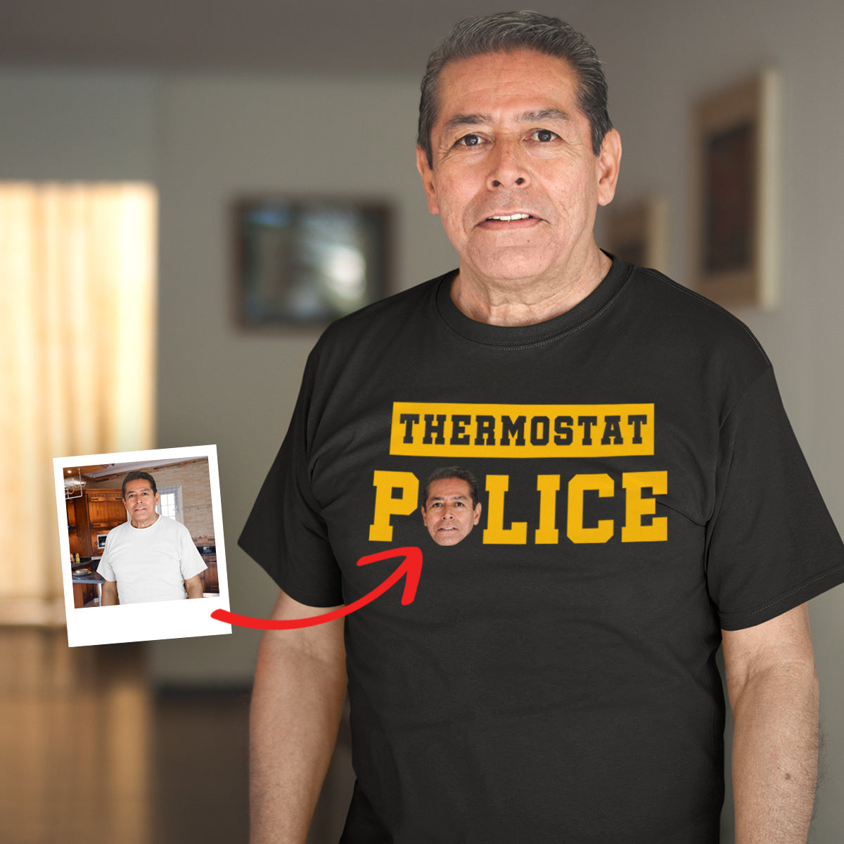 Custom Face Thermostat Police - Personalized Apparel - Funny Gift For Dad, Father's Day banner1_97e8632b-c2dd-4c7e-a647-75a53001183e.jpg