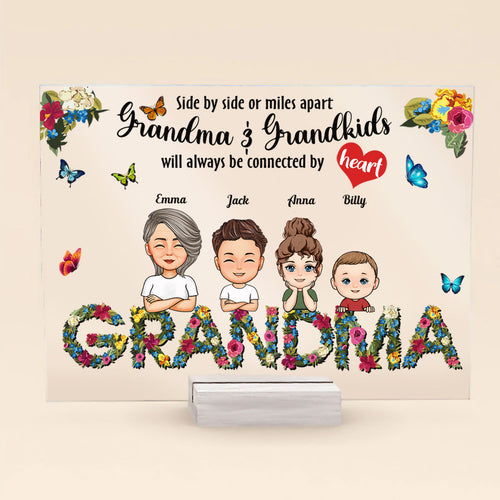 Grandma And Grandkids Will Always Be Connected By Heart - Personalized Acrylic Plaque - Birthday Mother's Day For Grandma Acrylic Plaque - Gift For Grandma banner1_9e35c40f-2e2d-4ab7-8211-04993174f8a4.jpg