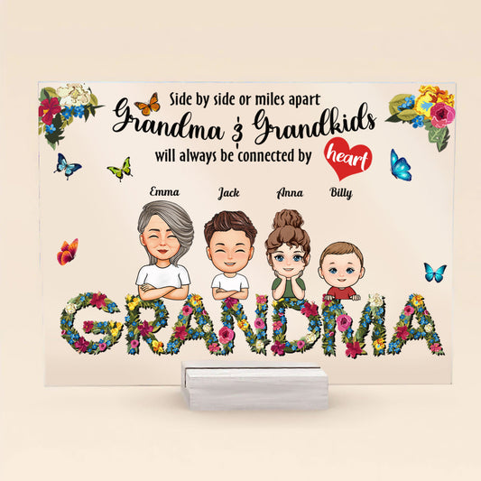 Grandma And Grandkids Will Always Be Connected By Heart - Personalized Acrylic Plaque - Birthday Mother's Day For Grandma Acrylic Plaque - Gift For Grandma banner1_9e35c40f-2e2d-4ab7-8211-04993174f8a4.jpg