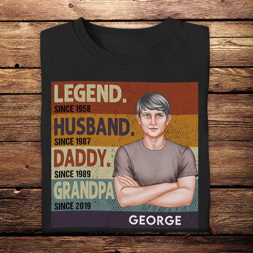 Dad Grandpa Crossed Arm Legend Retro - Personalized Apprael - Gift For Father banner1_a2441147-ae4a-4463-992a-1da46109be44.jpg