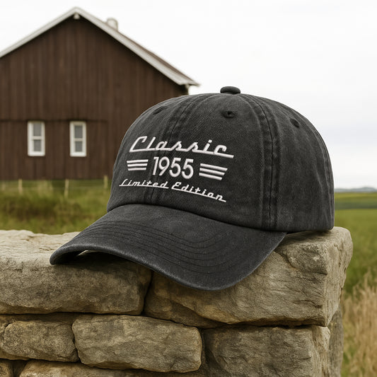 70th Birthday Auto Owner Gift, Classic 1955 Car Lover Cap, 70th Retro Vintage Gift, Turning 70 Mechanic Gift, Born In 1955 Gift For Men