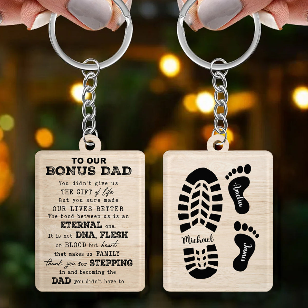 To My Bonus Dad - Personalized Acrylic Keychain - Gift For Father, Step Dad banner1_b9ab4da2-426e-48f2-9087-d0708fcd7cfa.jpg