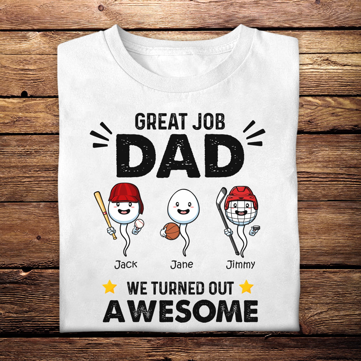 Sports Great Job Dad - Personalized Shirt - Gift For Father, Husband banner1_c141f386-22ae-483f-b0e4-d42a421dd322.jpg