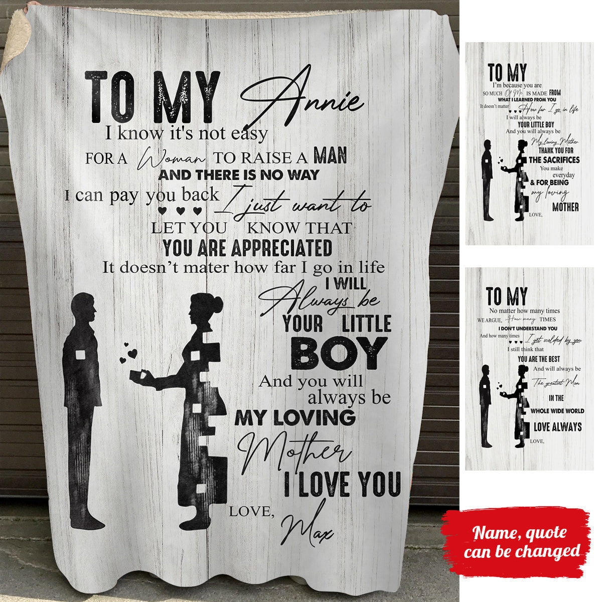 Personalized Name Blanket - Custom Gift For Moms - Good Gift For Mom Birthday Mother's Day - I Will Always Be Your Little Boy banner1_c8804978-219c-4f7a-bcdb-f58cc0abb1dd.jpg