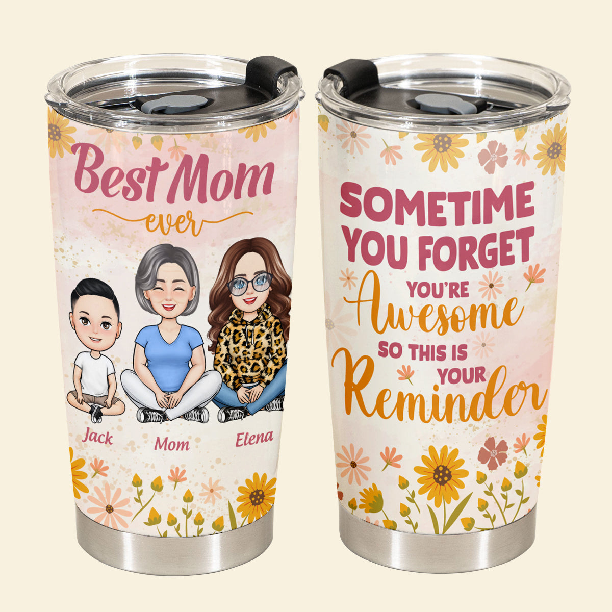 Sometimes You Forget You Are Awesome - Personalized Tumbler - Gift For Mom, Mother's Day, Birthday Gift banner1_c9367071-a690-4d55-bfec-f9149eda748c.jpg