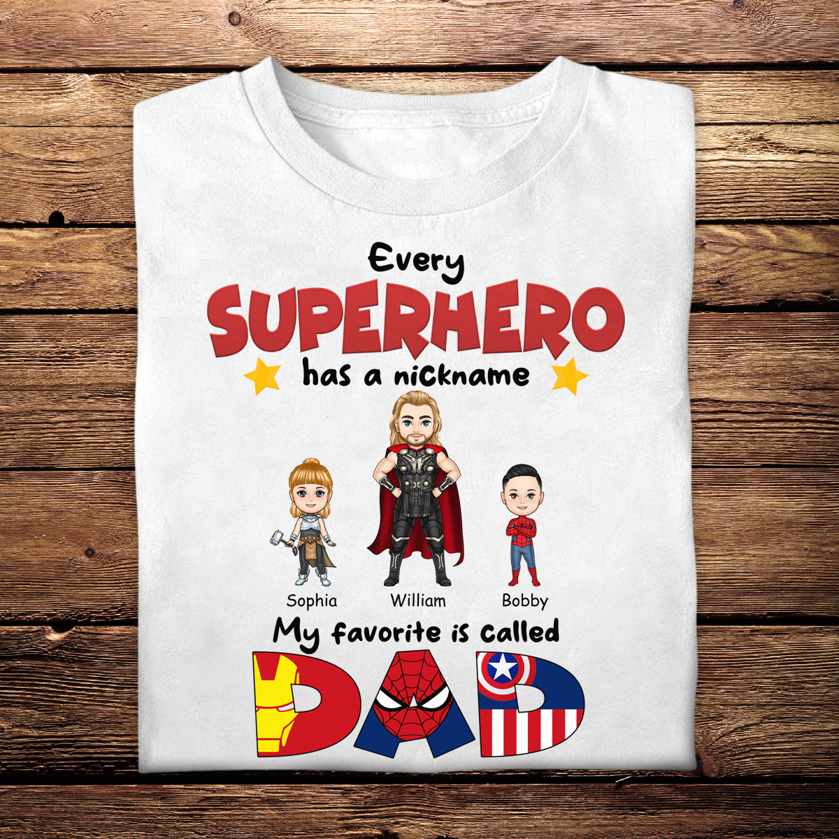 My Favorite Superhero Called Dad - Personalized Apparel - Gift For Father, Dad, Daddy, Loving Gift For Father's Day banner1_cbb0c257-9f30-49f8-9174-297c4178623f.jpg