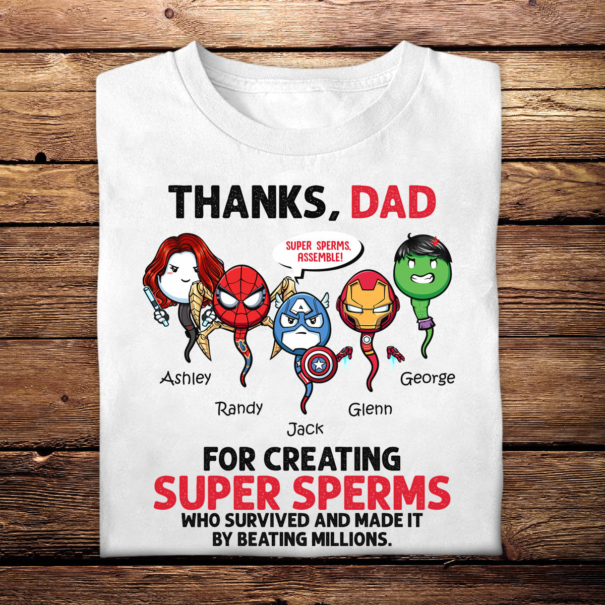 Thanks Dad Superheroes - Personalized Apparel - Gift For Father, Dad, Daddy, Father's Day banner1_d1f8106f-55d4-4a14-89f8-b067efb14dcd.jpg
