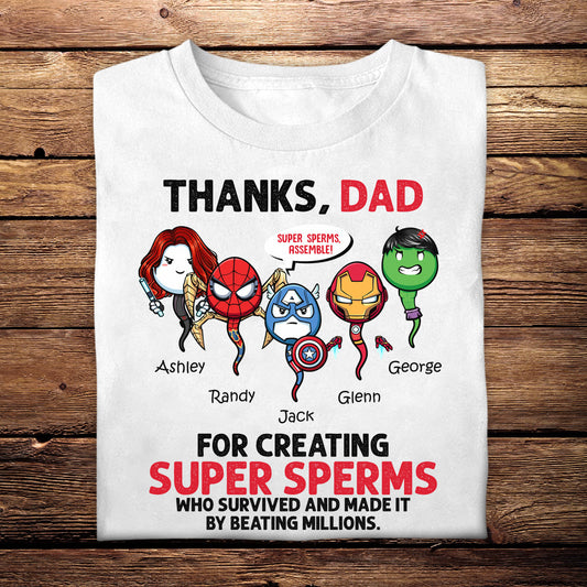 Thanks Dad Superheroes - Personalized Apparel - Gift For Father, Dad, Daddy, Father's Day banner1_d1f8106f-55d4-4a14-89f8-b067efb14dcd.jpg