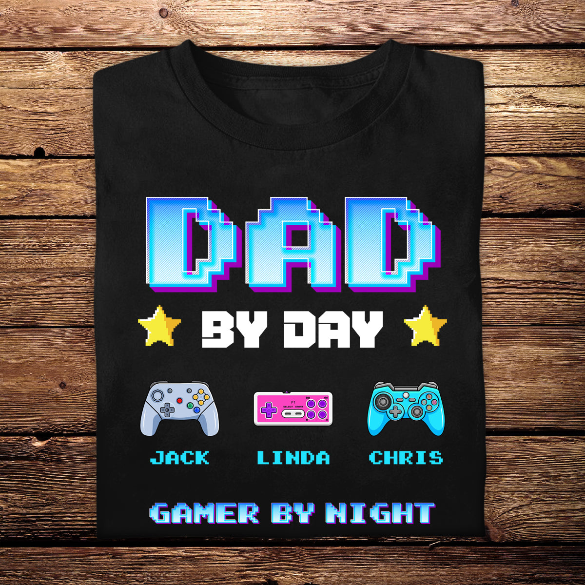 Daddy By Day Gamer By Night - Personalized Apparel - Gift For Father banner1_eb561251-125e-45d7-ab24-f44762a36a16.jpg