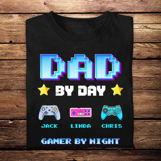 Daddy By Day Gamer By Night - Personalized Apparel - Gift For Father banner1_eb561251-125e-45d7-ab24-f44762a36a16.jpg