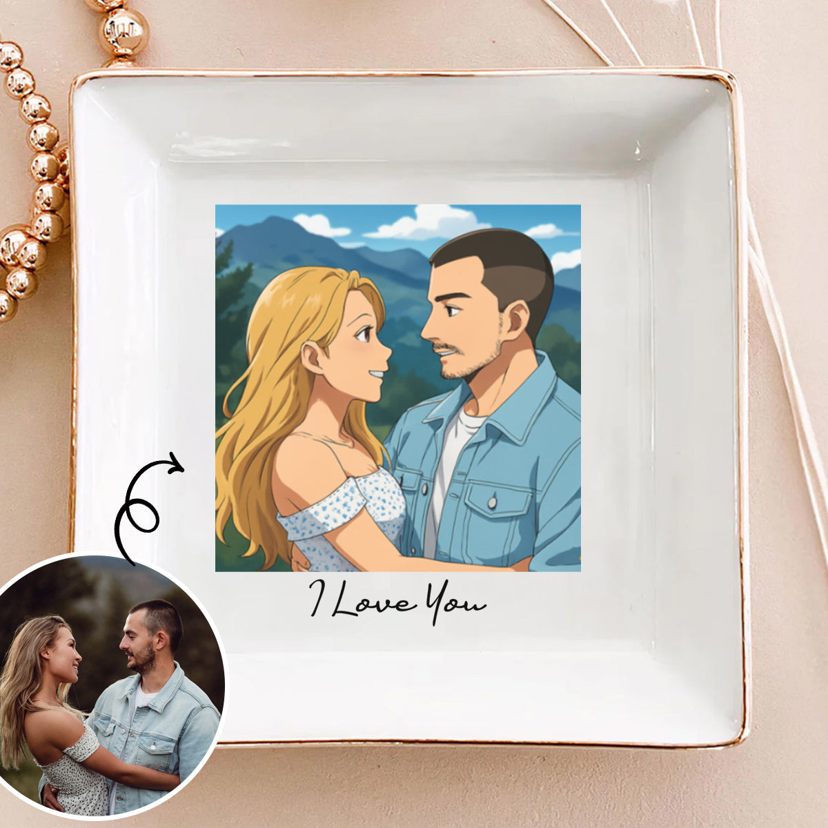 Personalized Photo Jewelry Dish