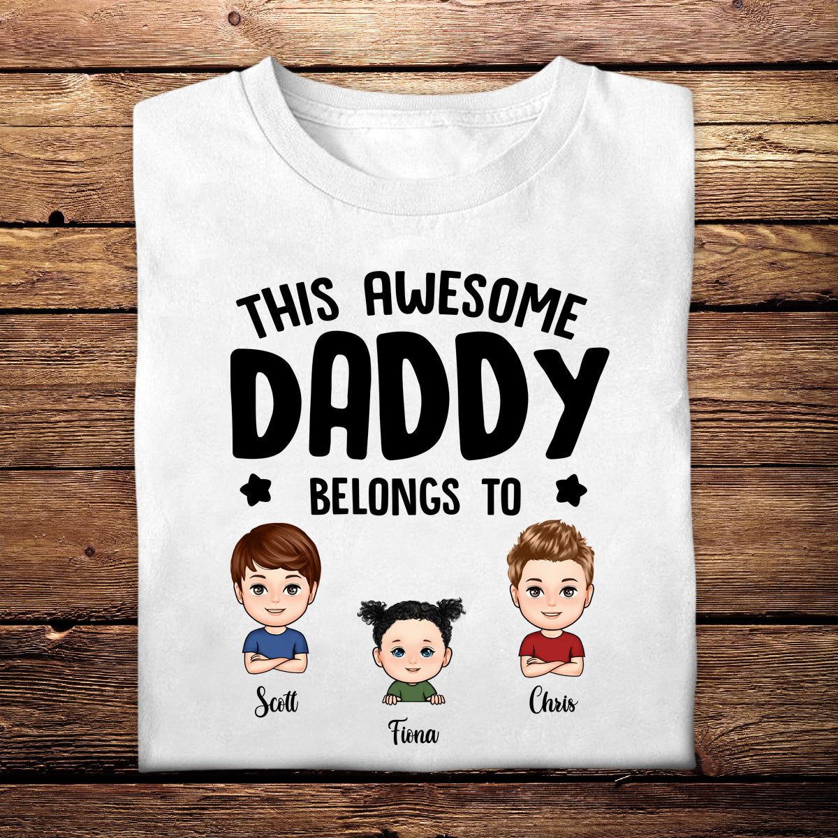 This Daddy Belongs To Cute Kid Face - Personalized Apprael - Father's Day, Gift For Father banner1trang.jpg