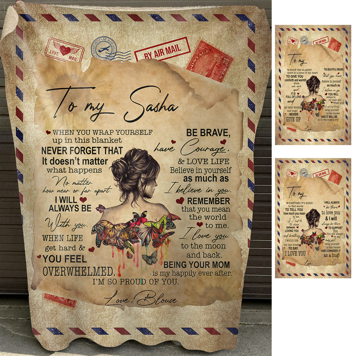 Air Mail I Believe In You - Personalized Blanket - Gift For Daughter banner2_389c6d1b-c7b4-493c-8dff-1e0011839468.jpg