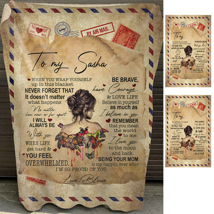 Air Mail I Believe In You - Personalized Blanket - Gift For Daughter banner2_389c6d1b-c7b4-493c-8dff-1e0011839468.jpg