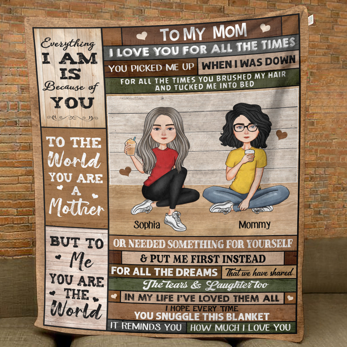 Everything I Am - Personalized Blanket - Birthday, Loving, Mother's Day Gift For Mother, Mama banner2_3d781e26-87c4-41d8-983a-ade934201847.jpg