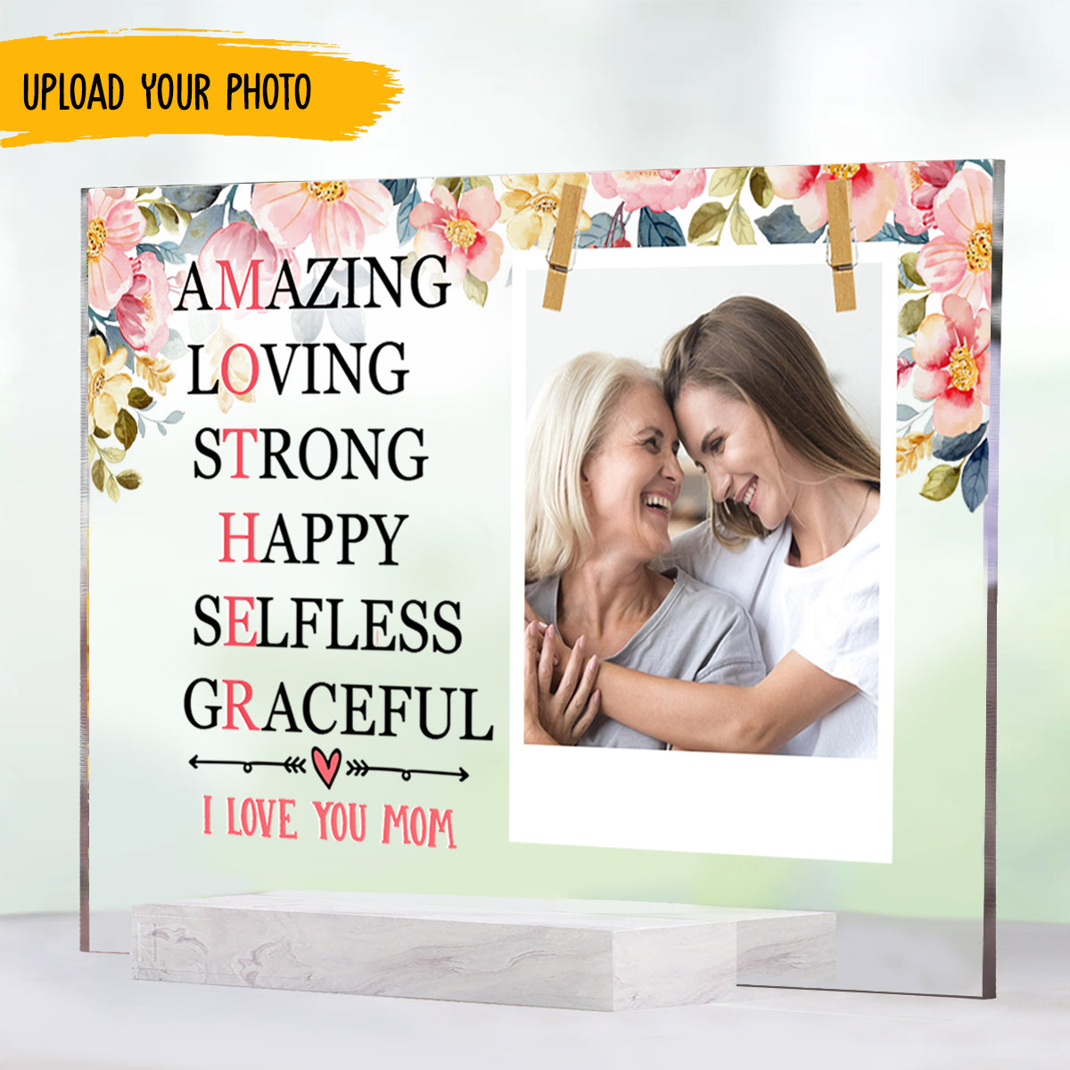 We Love You Mom - Personalized Acrylic Plaque - Loving, Birthday, Mother's Day Gift For Mom, Mother banner2_430c7fae-abd6-475a-82cc-e2a271ea72df.jpg