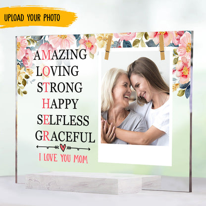 We Love You Mom - Personalized Acrylic Plaque - Loving, Birthday, Mother's Day Gift For Mom, Mother banner2_430c7fae-abd6-475a-82cc-e2a271ea72df.jpg