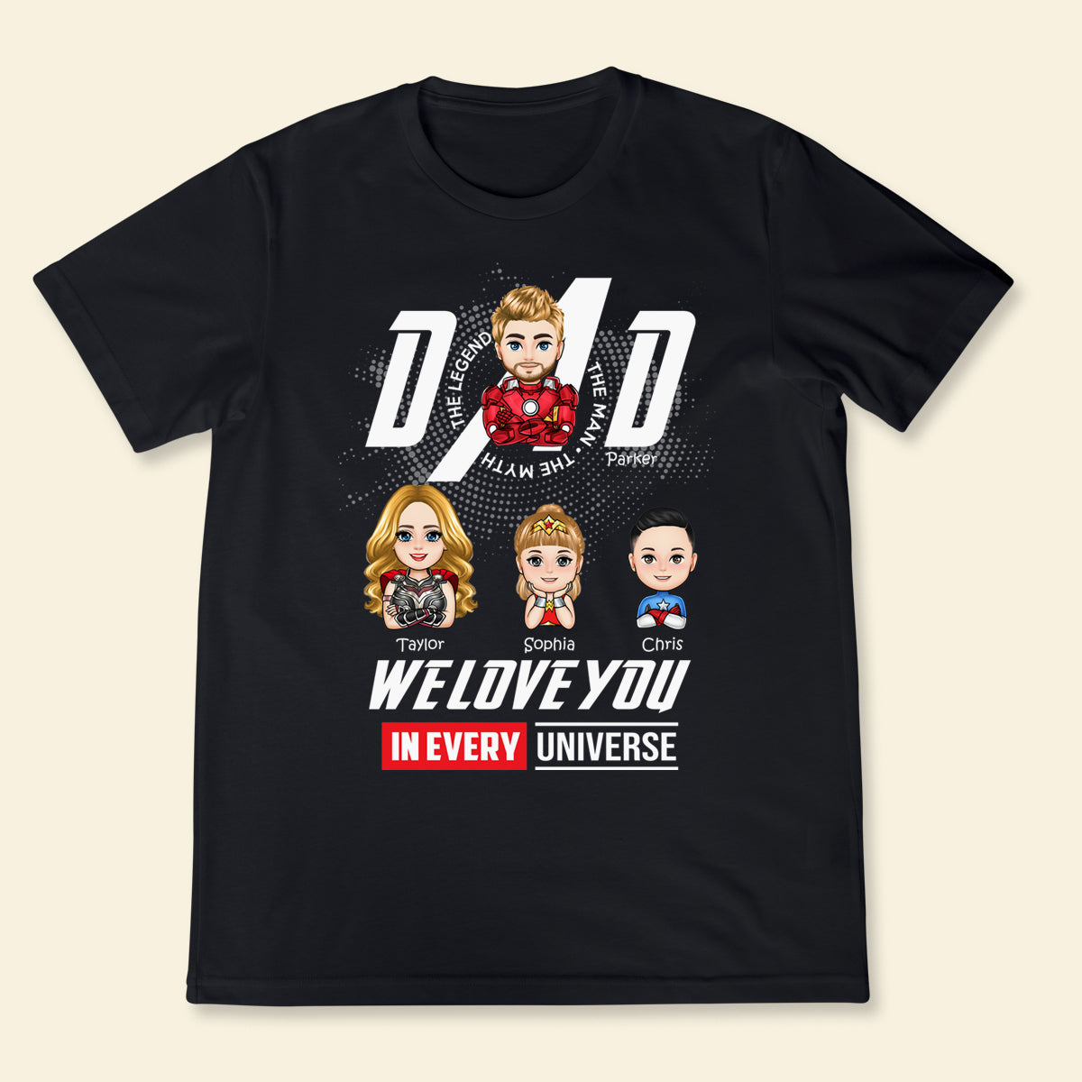 Dad I Love You In Every Universe - Personalized Apparel - Gift For Father, Dad, Father's Day banner2_44f75a27-56de-4c87-ae9c-b0832ceee25a.jpg
