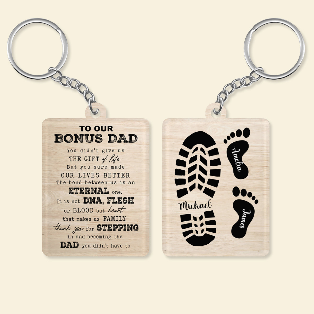 To My Bonus Dad - Personalized Acrylic Keychain - Gift For Father, Step Dad banner2_5845aa2b-0d52-4c2b-83a4-cb073ec7dae5.jpg