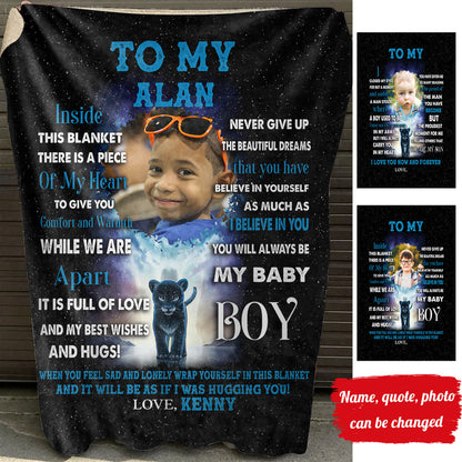 I Pray That You Are Safe And Happy - Personalized Photo Blanket - Gift For Son banner2_60721b11-abc3-4307-bb7c-27a807e9882e.jpg
