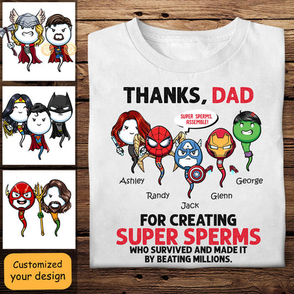 Thanks Dad Superheroes - Personalized Apparel - Gift For Father, Dad, Daddy, Father's Day banner2_7b387876-4d76-4cfd-88f3-760a8d714b84.jpg