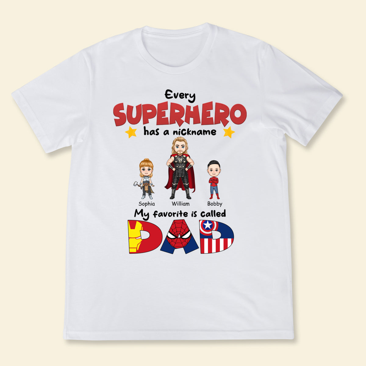 My Favorite Superhero Called Dad - Personalized Apparel - Gift For Father, Dad, Daddy, Loving Gift For Father's Day banner2_931c4aff-febe-400a-aa01-8d58fcc875f5.jpg