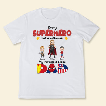 My Favorite Superhero Called Dad - Personalized Apparel - Gift For Father, Dad, Daddy, Loving Gift For Father's Day banner2_931c4aff-febe-400a-aa01-8d58fcc875f5.jpg