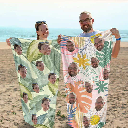 Custom Face - Personalized Beach Towel - Gift For Family Members, Friends, Summer Vacation banner2_b313c1f6-0cb4-4b0b-a5f7-dede15ee6d6b.jpg