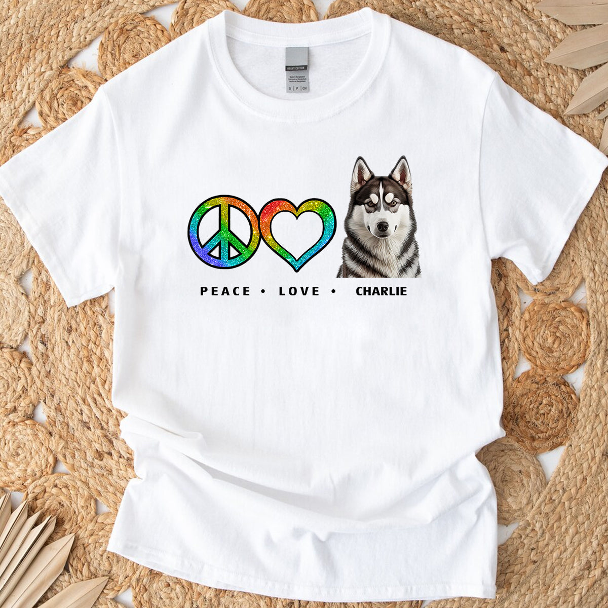 Peace Love Pet Funny - Personalized Custom Photo Shirt banner2_b684e8e5-9416-49f0-ab8a-422bfb53dac6.jpg