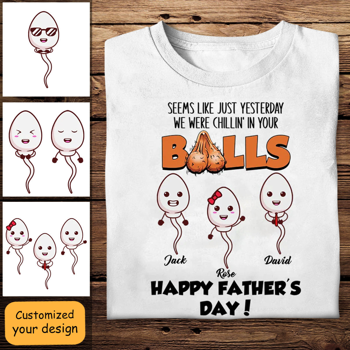 We Were Chillin' In Your Balls Personalized Apparel Gift For Father banner2_e831b9ac-ce5e-41b5-b72d-4e889399a498.jpg