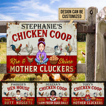 Rise And Shine Mother Cluckers - Personalized Vintage Metal Sign - Gift For Farmer, Chicken lover banner2_f277a0ff-09ac-4872-96fe-e7ed158138c1.jpg